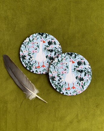 Podkładki pod kubek- Gąska- Goose- Cup coasters, OSOBY - Prezent dla siostry