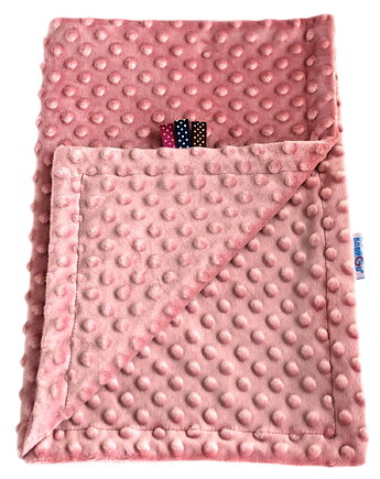 Kocyk Dwuwarstwowy Niemowlęcy Minky 75x55 cm LOVE  od BabyU, Sleepdo