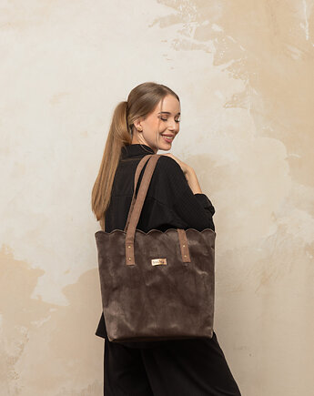 Torba welurowa muffin kakao, sacky bag