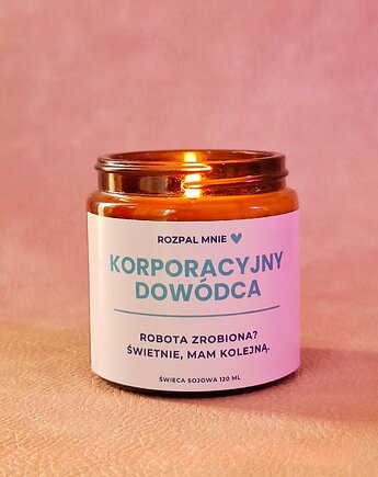 Świeca sojowa Korporacyjny Dowódca, SOy