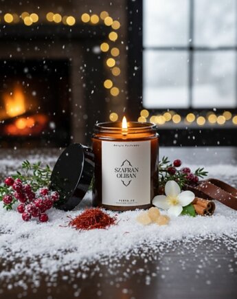 Świeca zapachowa - Szafran, Oliban, Perya