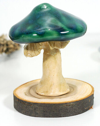 Duży ceramiczny grzybek  ceramiczne - dekoracja półki, roślin, 10FingersArt