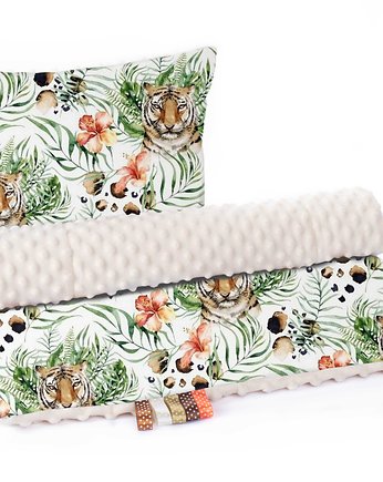 Komplet Kocyk Minky 75x100cm z poduszką  n026, Baby Love Decor