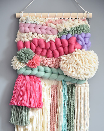 Makatka, tkana dekoracja ścienna w stylu boho idealna do pokoju dziecięcego, Wonderland Stories