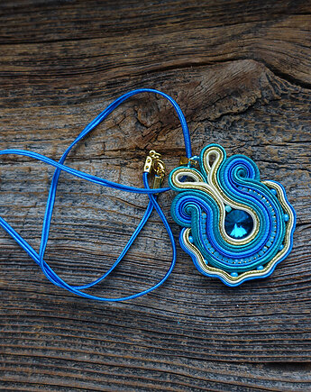 Turkusowy wisior sutasz, Mró Soutache