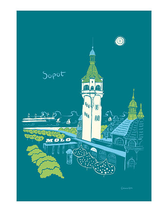 Plakat Sopot Latarnia Morska, Gliniana Kura