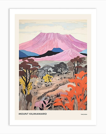 Plakat Kilimandżaro w pastelowych barwach, Harvest Maison