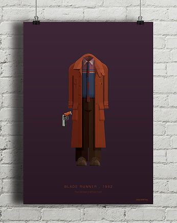 Łowca Androidów - Blade Runner - plakat Deckard, minimalmill