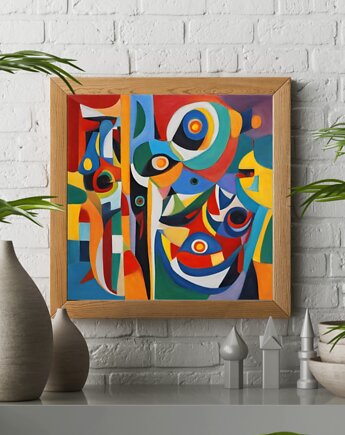 PLAKAT abstrakcyjny kolorowy Pablo Picasso, black dot studio