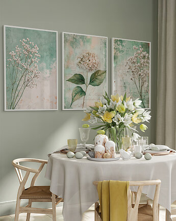 Zestaw plakatów -  Kwiaty  (set180), raspberryEM