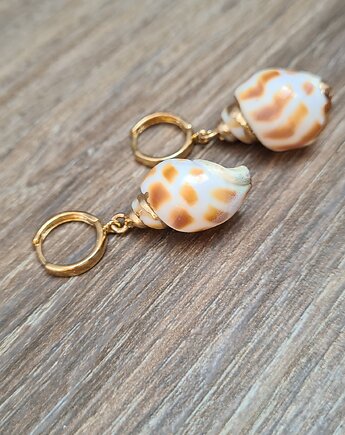 Kolczyki srebro złocone CARAMEL SEASHELLS, ISSI Jewelry