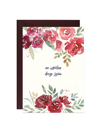 Kwiatowa kartka z życzeniami na ślub, Paperwords