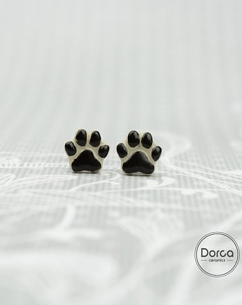 Łapki- mini ceramiczne kolczyki, Dorca