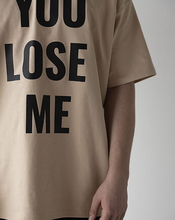 T-Shirt Oversize FLOW Beige (z nadrukiem), LUKANI wear