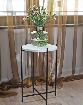 YASMINE - okrągły stolik pomocniczy, stolik kawowy, mały stolik, Papierowka Simple form of furniture