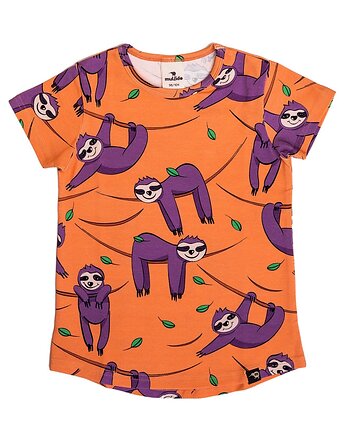 T-shirt Pomarańczowy Leniwiec, mullido
