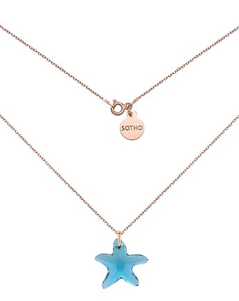 Naszyjnik z różowego złota z rozgwiazdą SWAROVSKI CRYSTAL, SOTHO