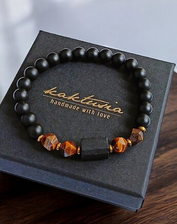 SUKCES, OCHRONA, SIŁA :: tygrysie oko, turmalin, onyks :: gold, kaktusia