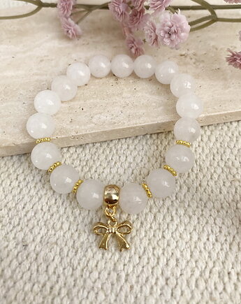 Bransoletka z jadeitów- stal szlachetna pozłacana, Coccola JEWELLERY