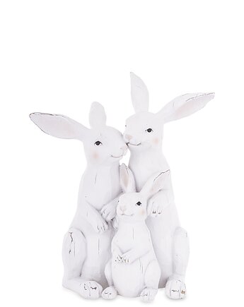 Dekoracja - rodzina króliczków FAMIGLIA DI CONIGLI 30,5x26x15,5 cm, MIA home