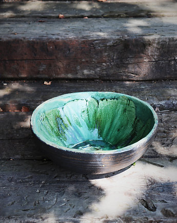 Umywalka zielona, umywalka nablatowa, umywalka ceramiczna, okragła, Ceramika Nastawka