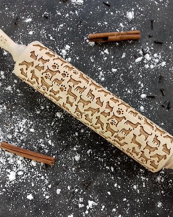 pieski- wałek grawerowany do ciastek, Rolling Pin Collection