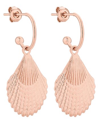 Kolczyki z muszlami z różowego złota, SOTHO