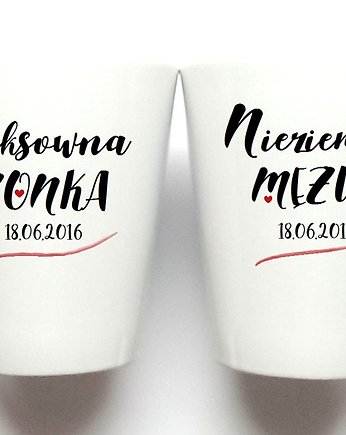 Kubki ŚLUBNE latte  S&N, FarrowDesign