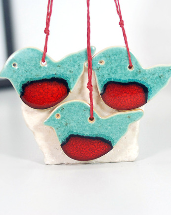 Ceramiczne ptaszki - czerwone brzuszki, 10FingersArt