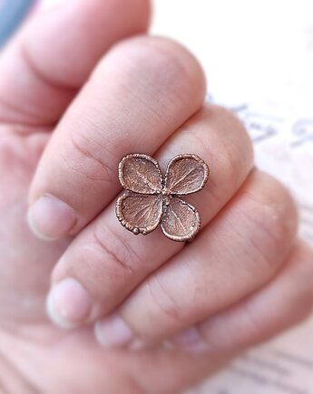 Hortensja pierścionek miedziany r. 14, Treemasters Copper Jewelry