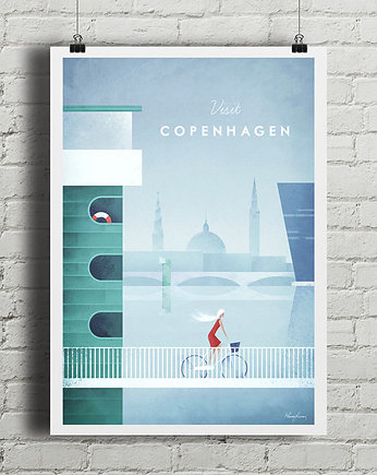 Kopenhaga - vintage plakat, minimalmill