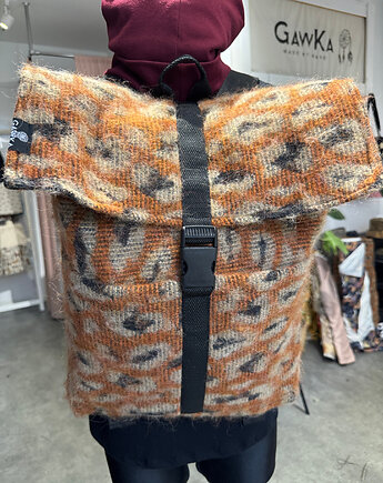 Plecak wełniany cętki, Gawka made by hand