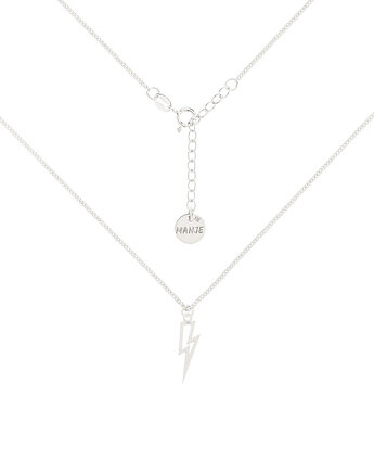 Srebrny choker pancerka z piorunem, MANJE
