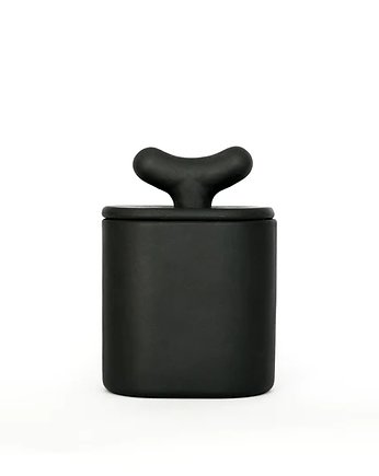 Akebia Graphite Black - Pojemnik z czarnej porcelany, Kyuka Design