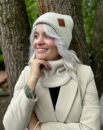 Komin na szyję Jasny beż, Brain Inside