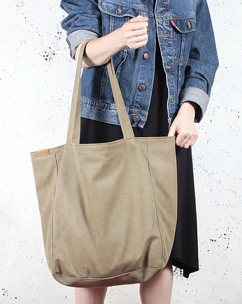 Lazy bag torba khaki / zieleń na zamek / vegan, hairoo