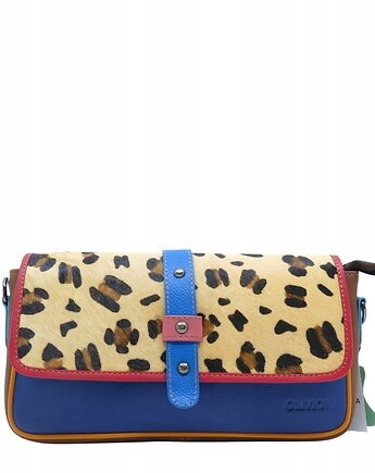 Torebka damska skóra naturalna klapka wzór piękna unikatowa OLIVKA, Olivka Warsaw