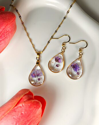 Komplet biżuterii z gipsówką, Blask Natury