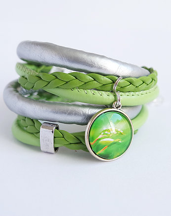 Bransoletka - Energia natury - owijana, zielona, yenoo