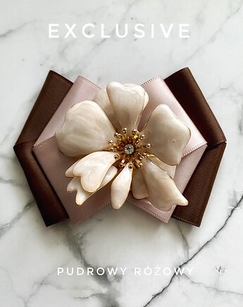 Brosza  z niesamowitym perłowym Kwiatem 3d    NEW