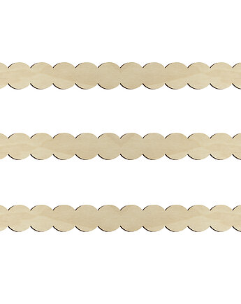 Dekoracja Falbanka Listwa do Półki Ścienna Drewniana do Regału ZESTAW 3SZT, smxdsgn