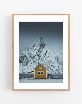 PLAKAT góry Norwegia Lofoty skandynawski, black dot studio
