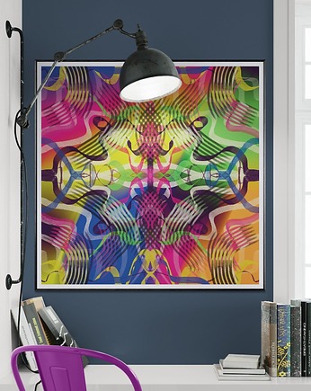 Burza barw, autorski graficzny obraz, AAS Art Studio