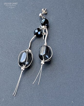 Ekskluzywnie i onyksowo, urocze kolczyki handmade to super prezent xmas, Galeria Limart