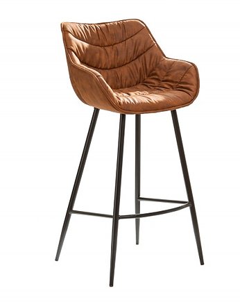 Krzesło barowe hoker Dutch brązowe mikrofibra 104cm, OKAZJE - Prezenty na 18