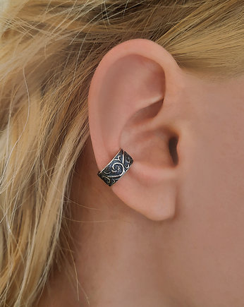 Nausznica  Romantic srebro czernione, ZIĘBA