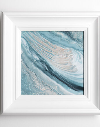 Ekspresja ręcznie malowana w ramie drewnianej, Ela Kubat Art