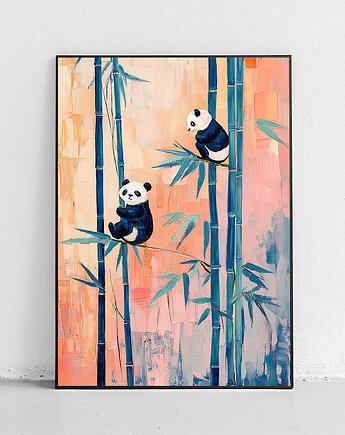 Plakat Pandy w bambusowym lesie, Harvest Maison