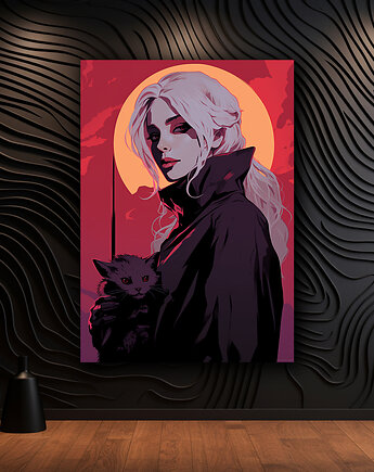 Portret Czarownicy - Plakat - Druk - Czarownica, Wiedźma, Halloween #4, Black Sapphire Art