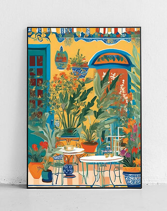 Plakat Taras pełen letnich kwiatów, Harvest Maison